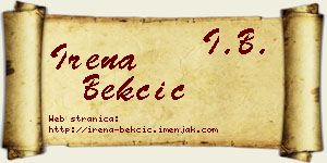 Irena Bekčić vizit kartica